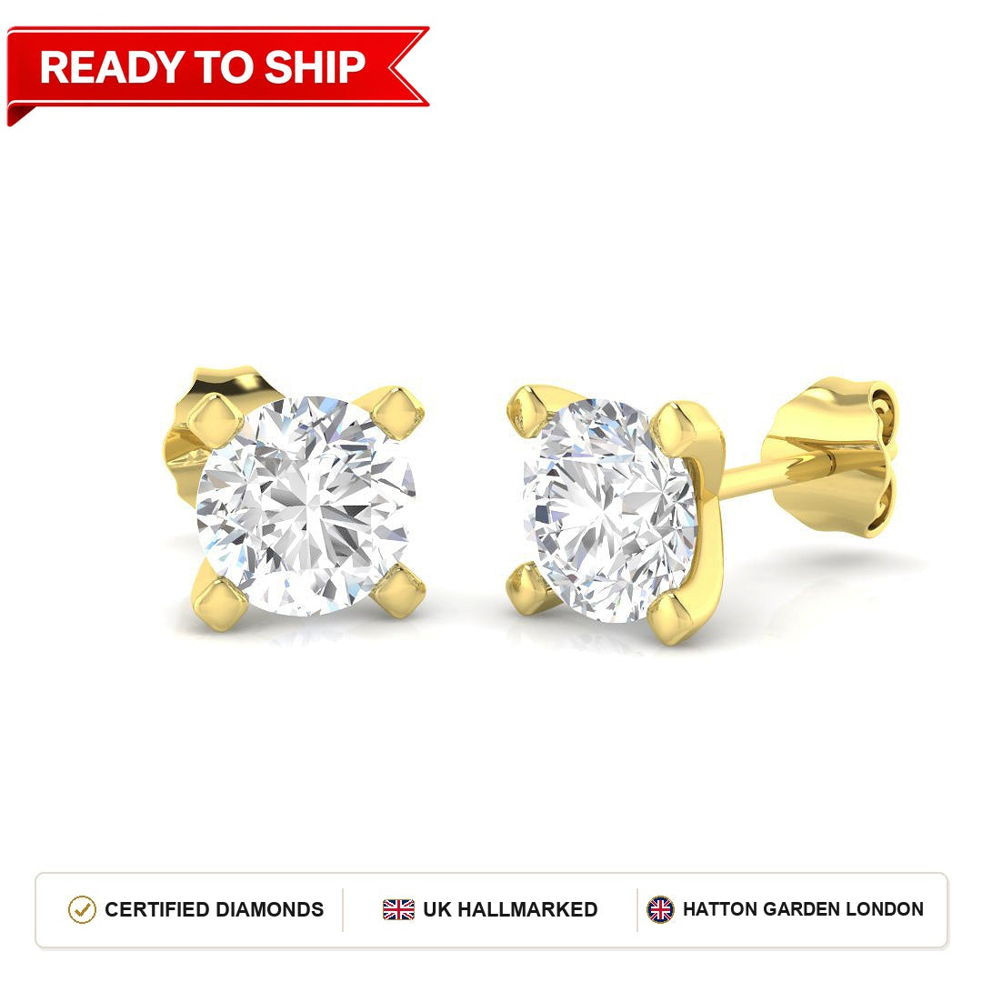Lab grown diamond earring