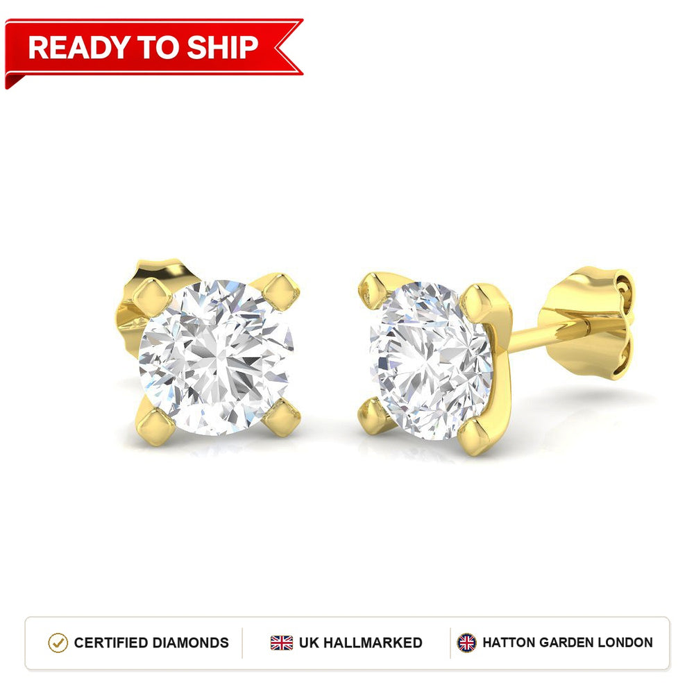 Lab grown diamond earring
