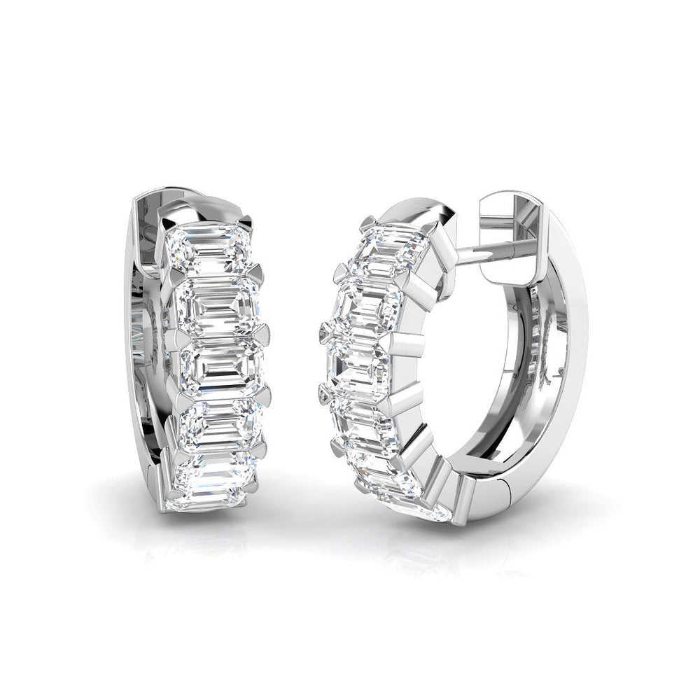 Hoop Earrings - Lurwy 1.75ct Gold Diamond Luxury Elegant