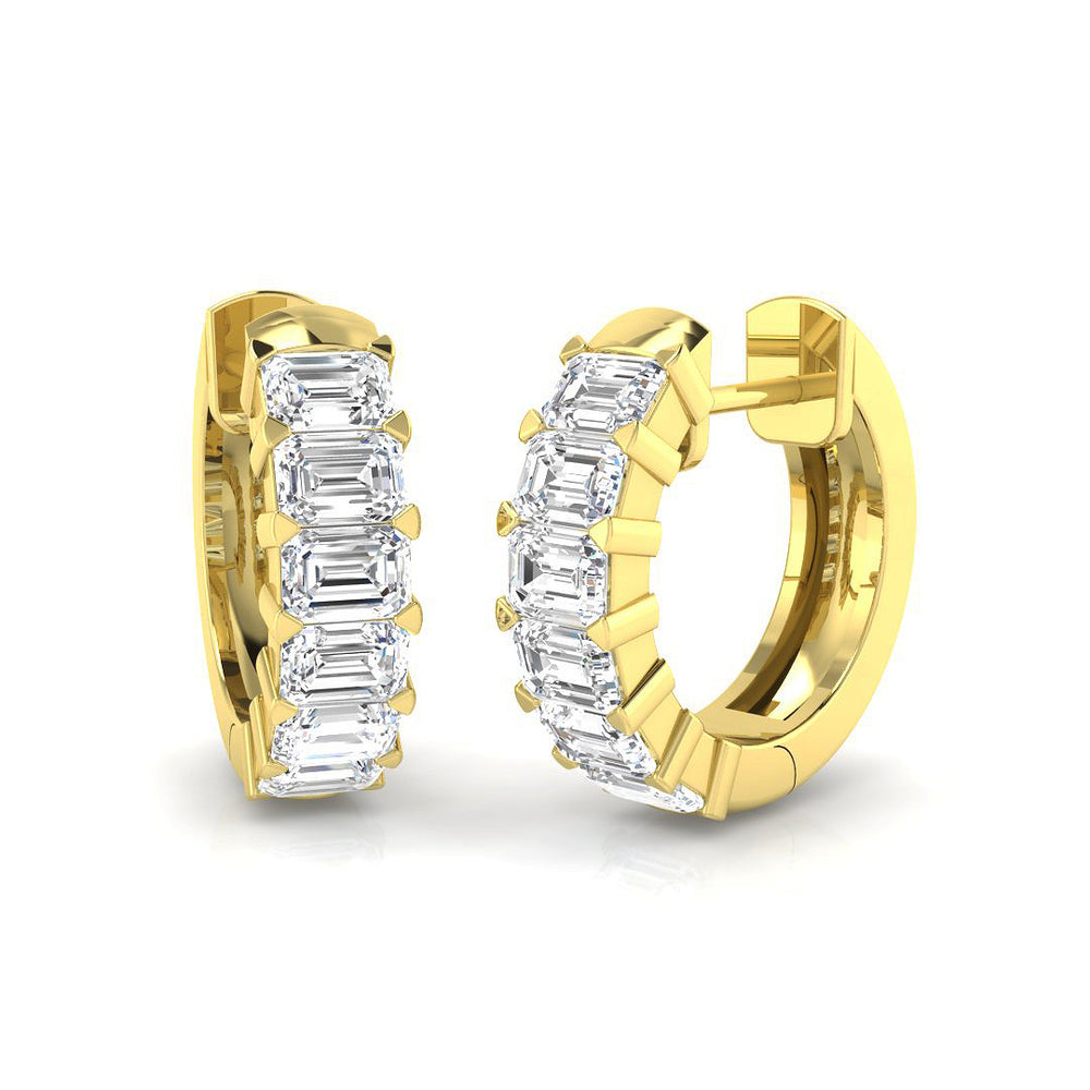 Hoop Earrings - Lurwy 1.75ct Gold Diamond Luxury Elegant