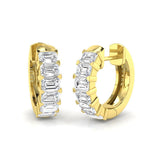 Hoop Earrings - Lurwy 1.75ct Gold Diamond Luxury Elegant