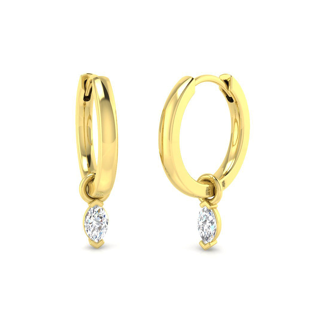 "Lurry Gold Diamond Drop & Trilogy Earrings - 0.25ct to 0.33ct Luxury"