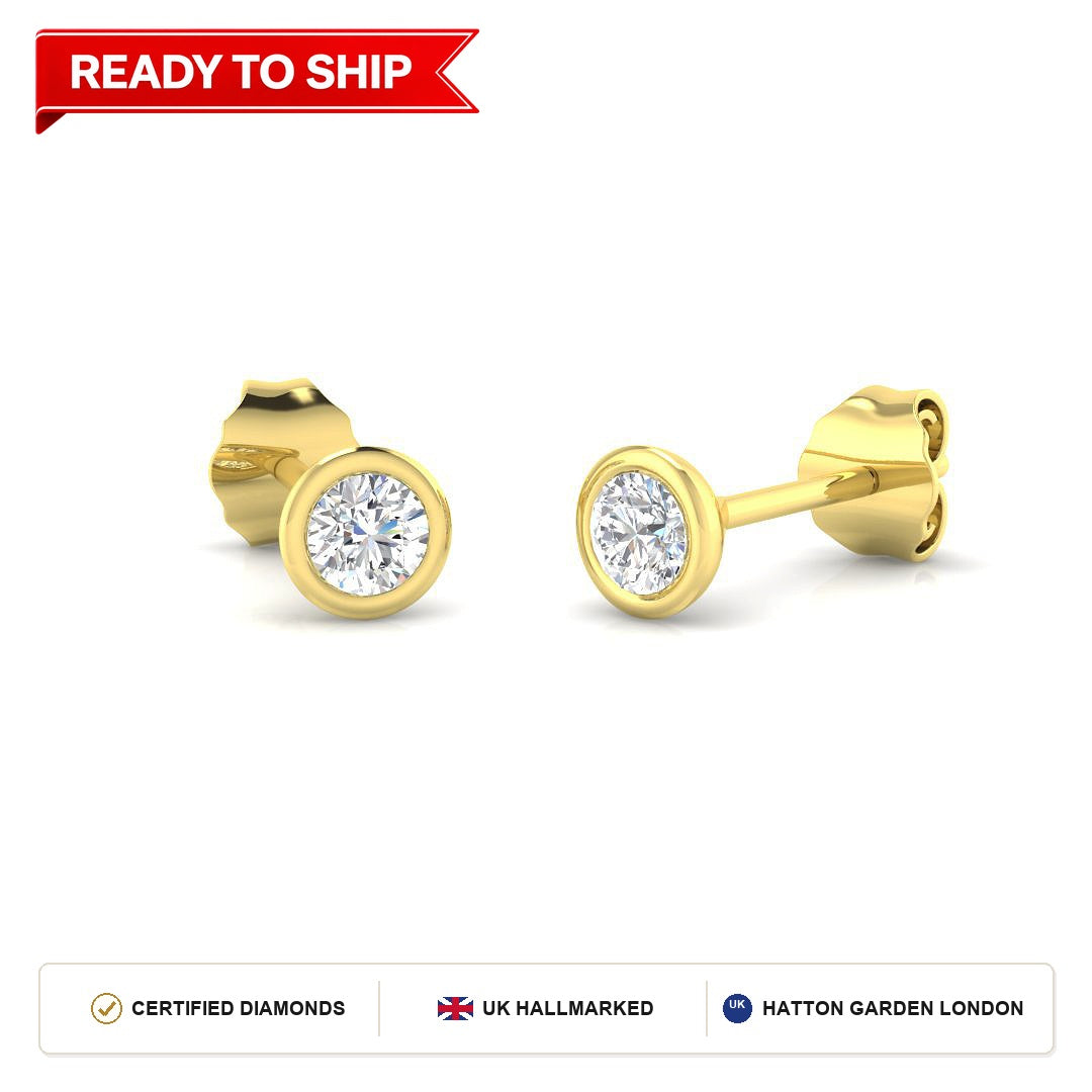 Lab grown diamond earring