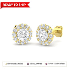 Lab grown diamond earring