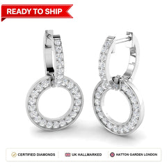 Lab grown diamond earring