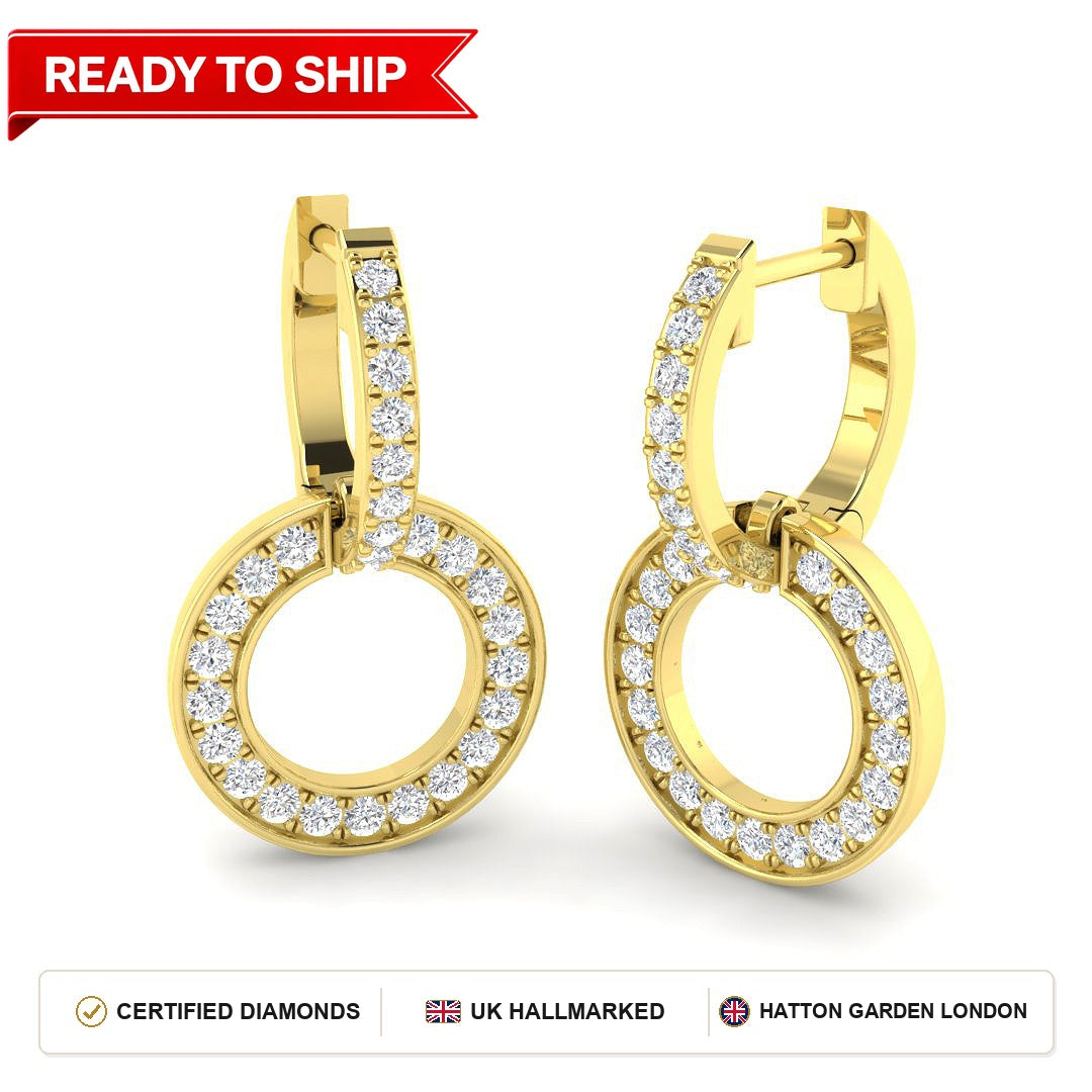 Lab grown diamond earring