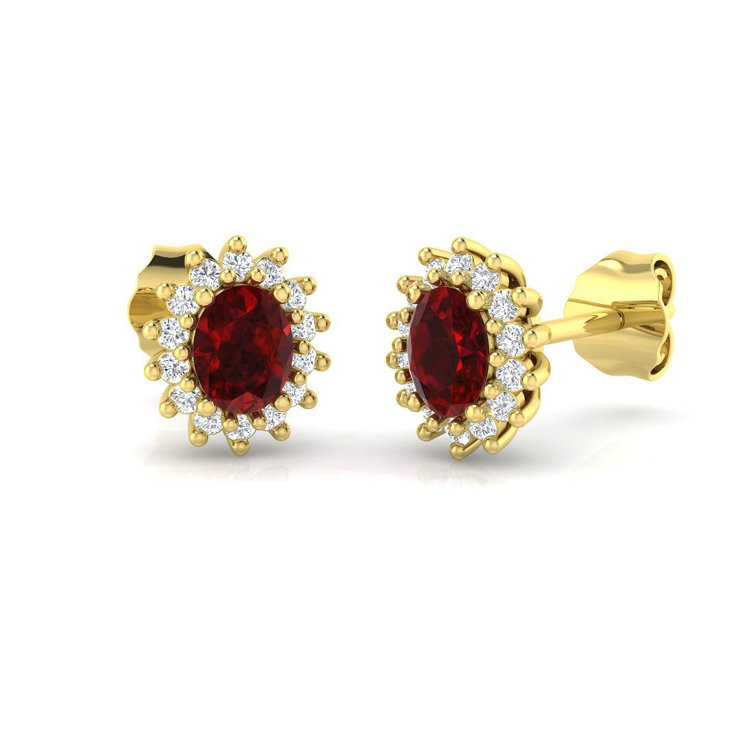 Sissy Diana Gold Diamond Earrings | Elegant Luxury Gems 0.5ct-3ct
