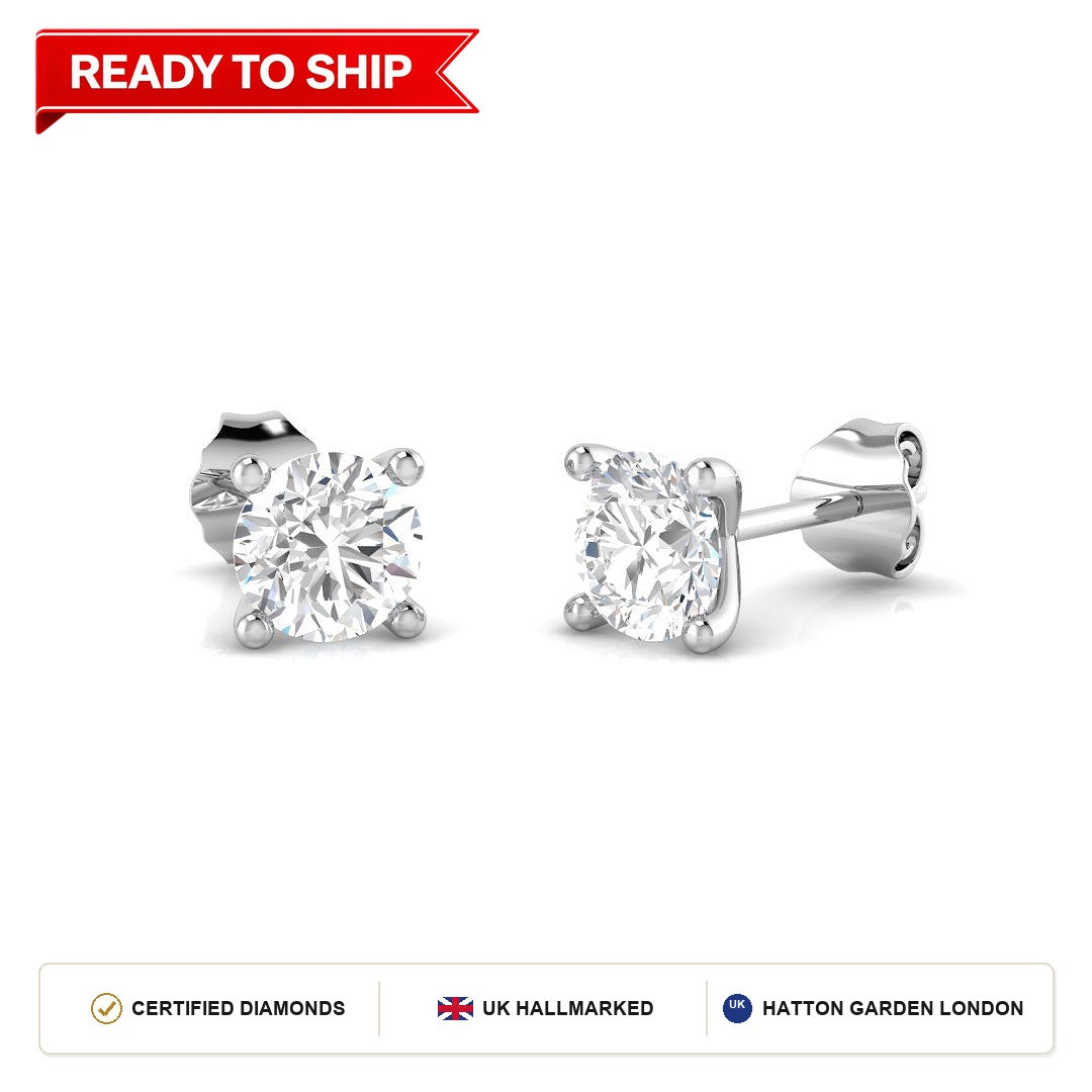 Lab grown diamond earring