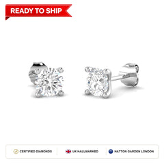 Lab grown diamond earring