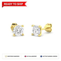 Lab grown diamond earring