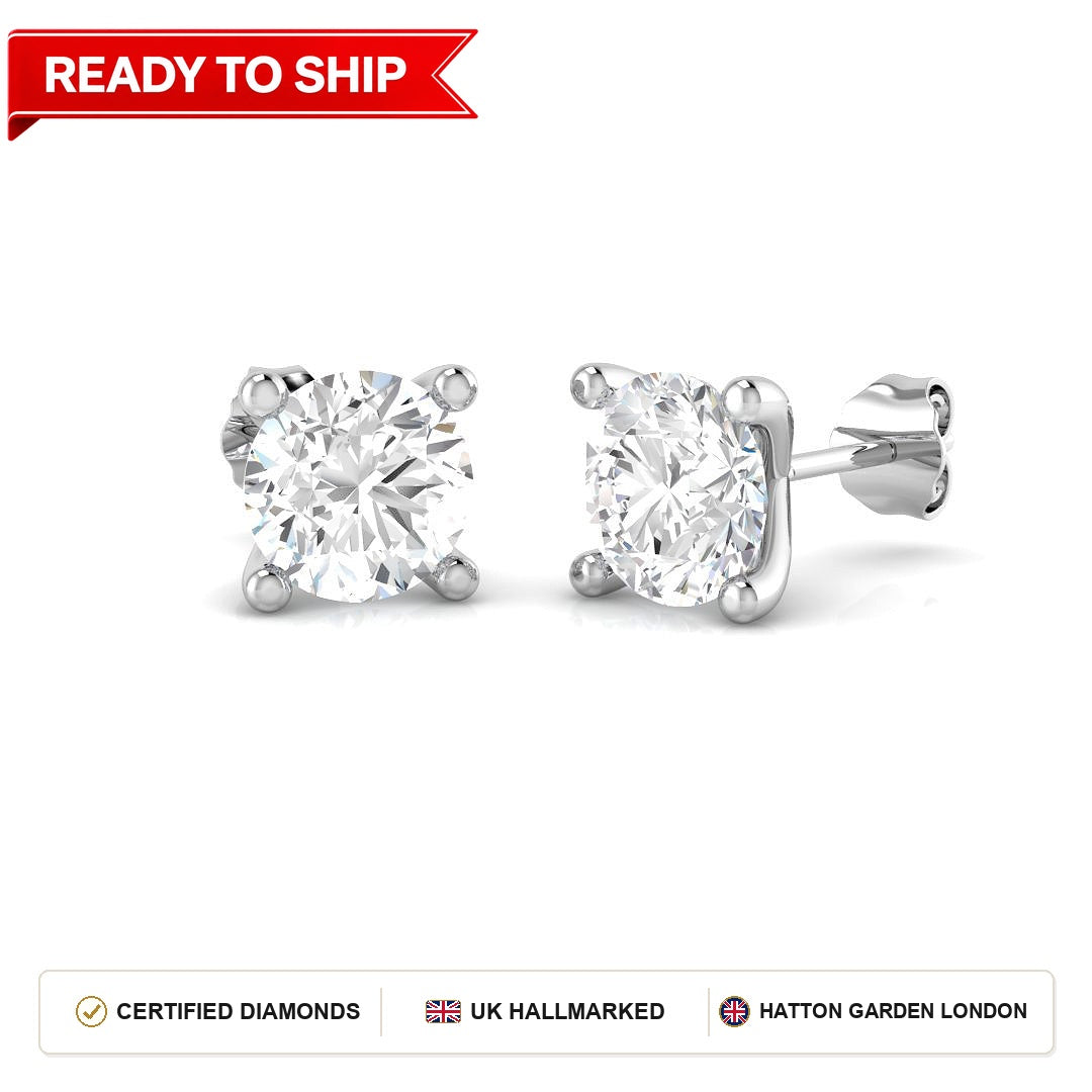 Lab grown diamond earring