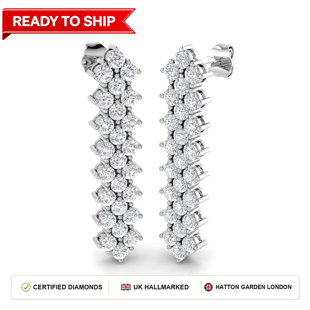 Lab grown diamond earring