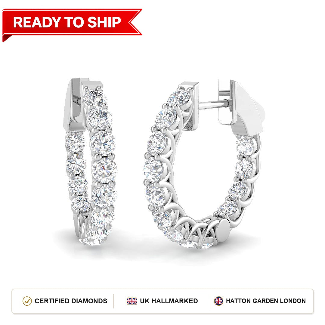 Lab grown diamond earring