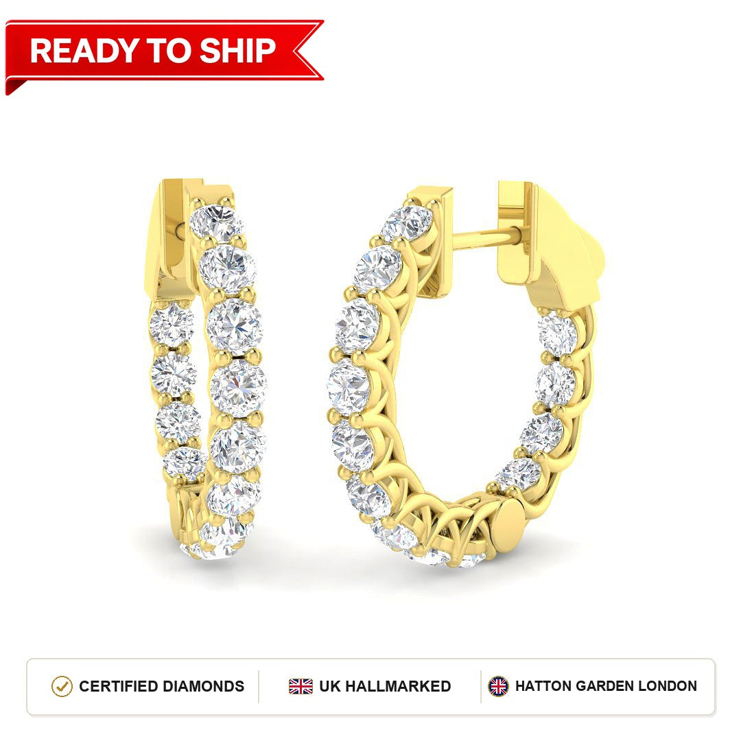 Lab grown diamond earring