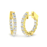 1.49ct Lab Diamond Round Cut Stud Earrings in 9K Yellow Gold