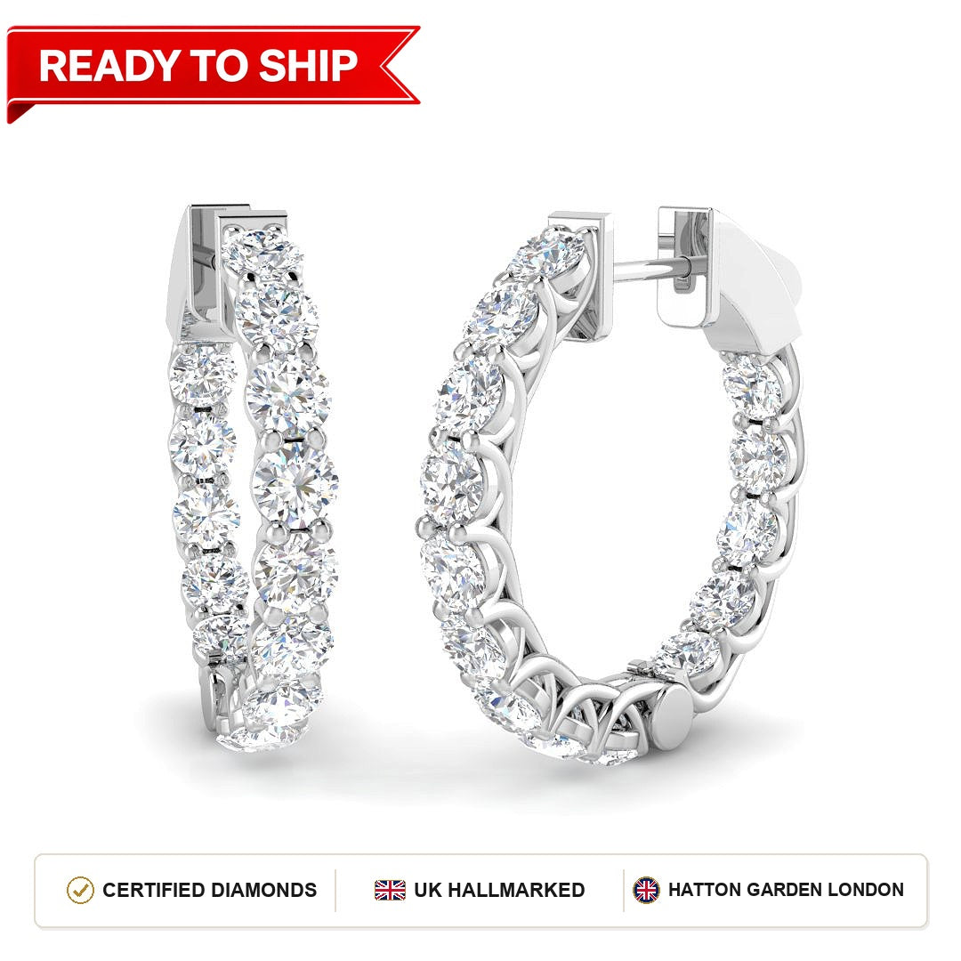 Lab grown diamond earring