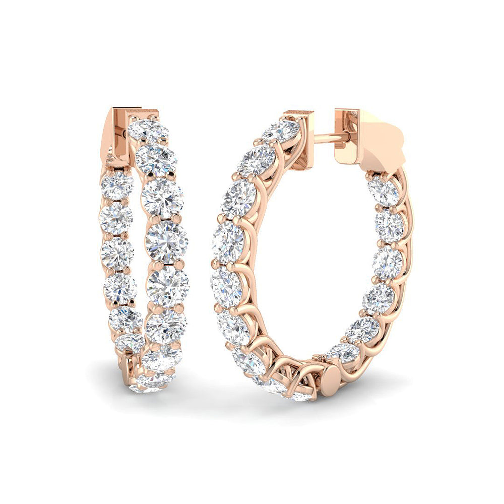 Hoop Earrings - Lusyy Luxury 4-5ct Diamond Brilliance