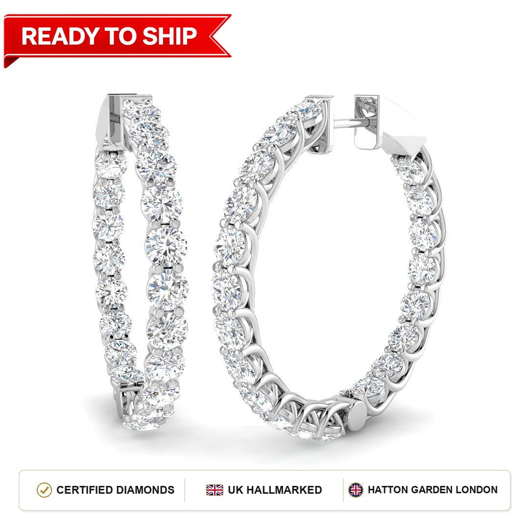 Lab grown diamond earring