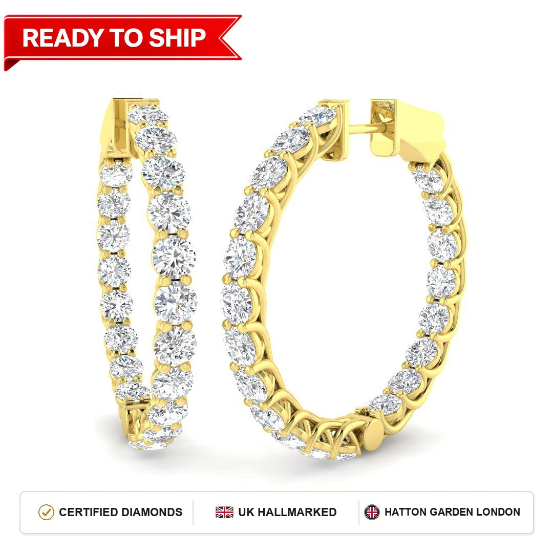 Lab grown diamond earring