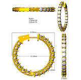 9ct Yellow Gold 4.9ct Lab Grown Diamond Hoops Earrings