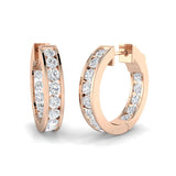 Hoop Earrings - Luspy 2ct Gold Diamond Luxury Elegance