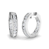 Hoop Earrings - Luspy 2ct Gold Diamond Luxury Elegance