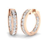 Hoop Earrings - Luvry 0.25ct Gold Diamond Luxury Elegance