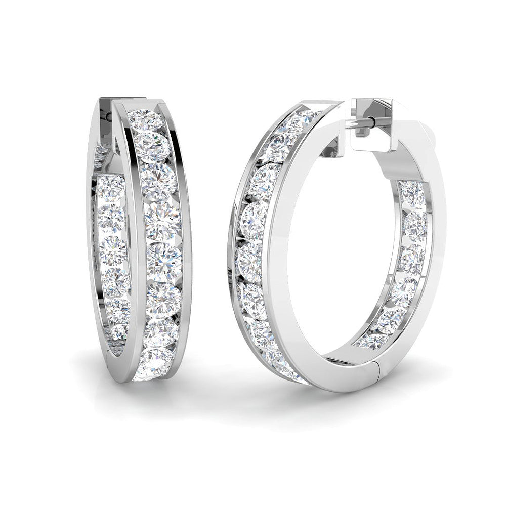 Hoop Earrings - Luvry 0.25ct Gold Diamond Luxury Elegance