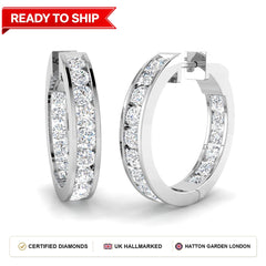 Lab grown diamond earring