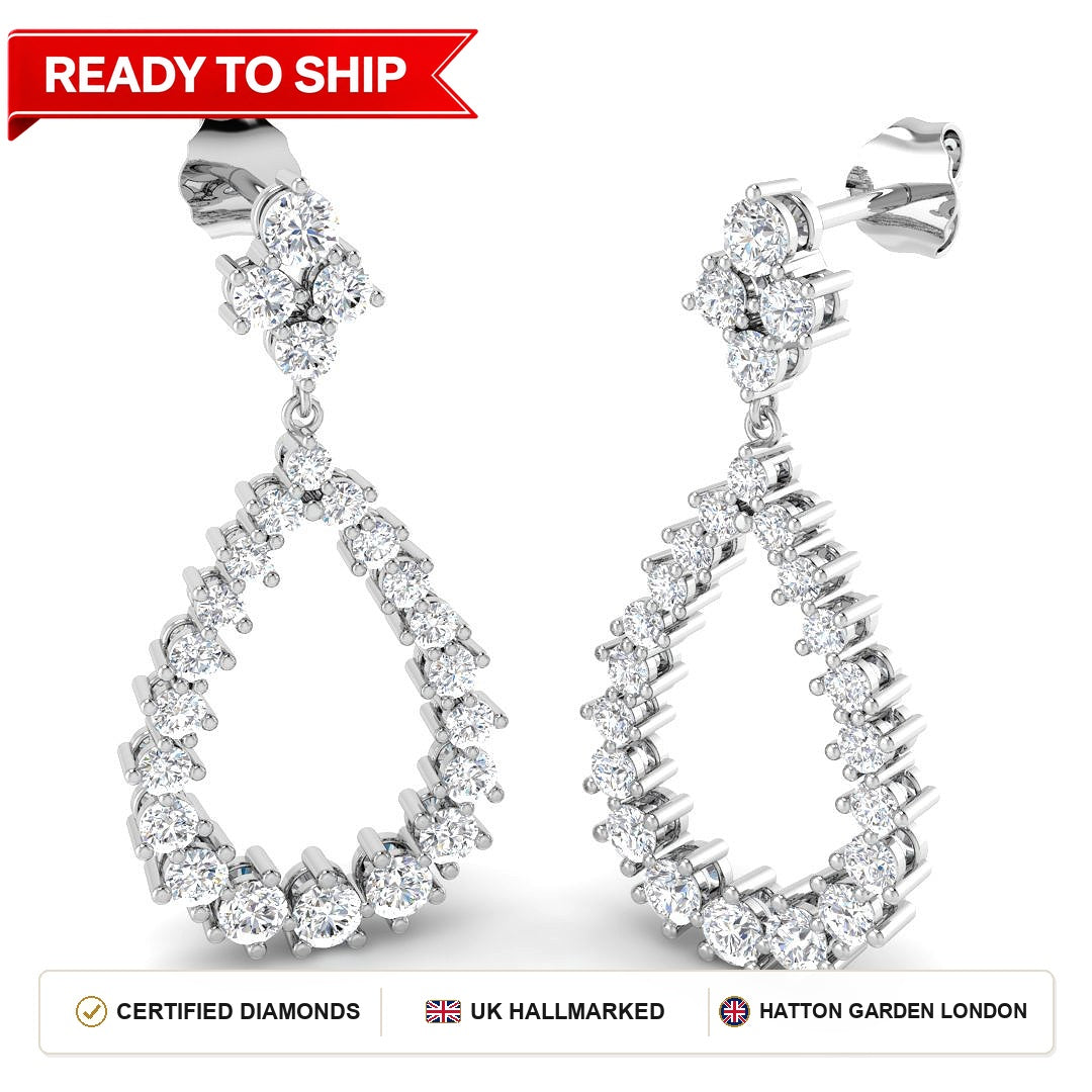 Lab grown diamond earring
