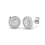 9ct White Gold 0.52ct Lab Grown Diamond Halo Earrings
