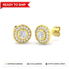 Lab grown diamond earring
