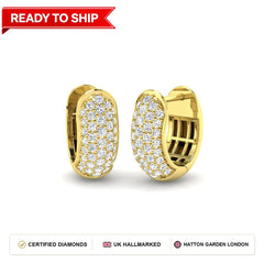 Lab grown diamond earring