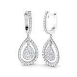 1.48ct Lab Diamond Round Cut Stud Earrings in 9K White Gold