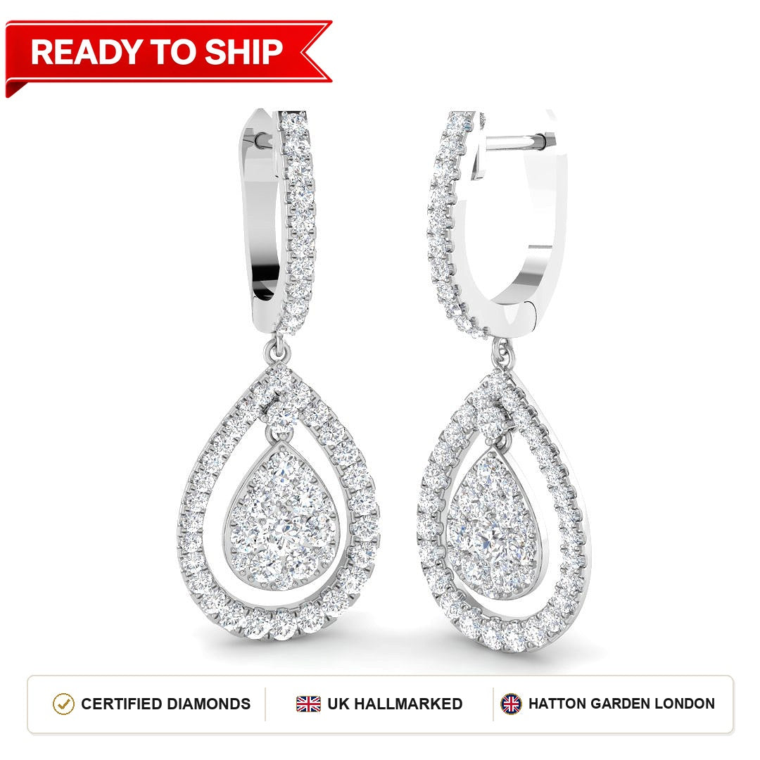Lab grown diamond earring