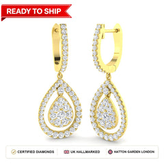 Lab grown diamond earring