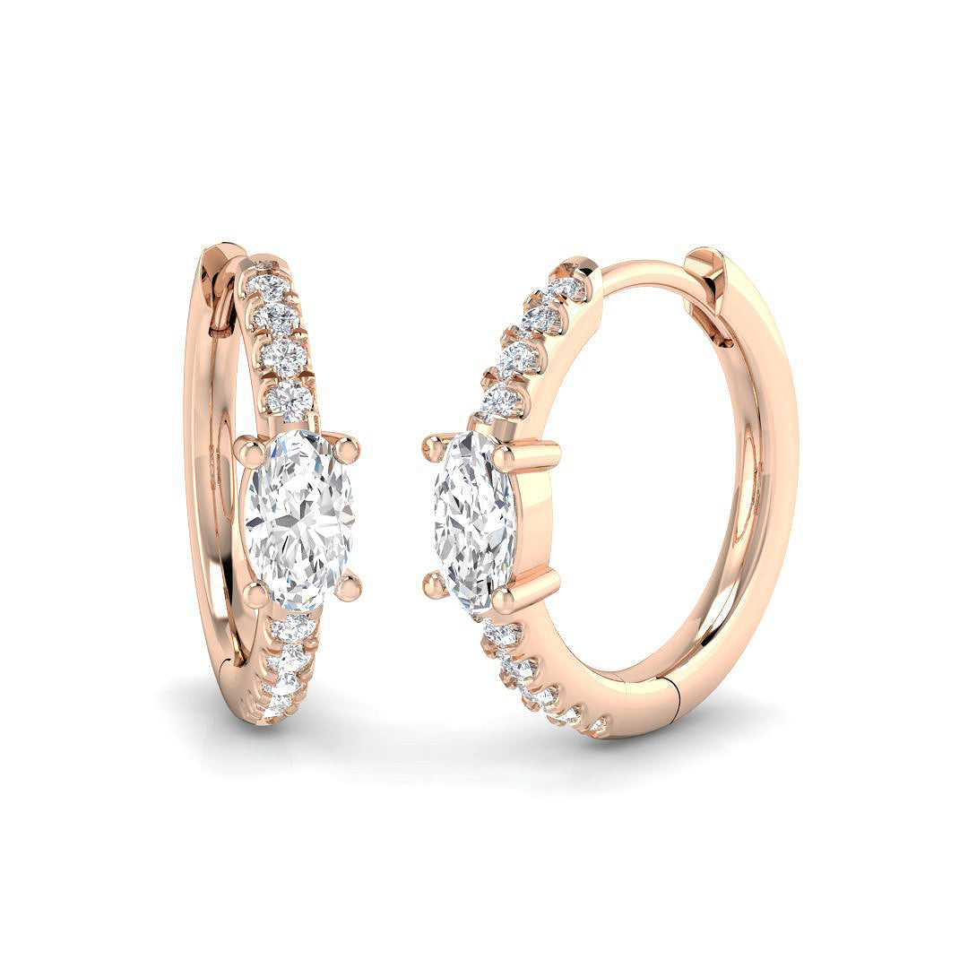 Hoop Earrings - Luthy Gold 0.5ct To 1ct Elegant