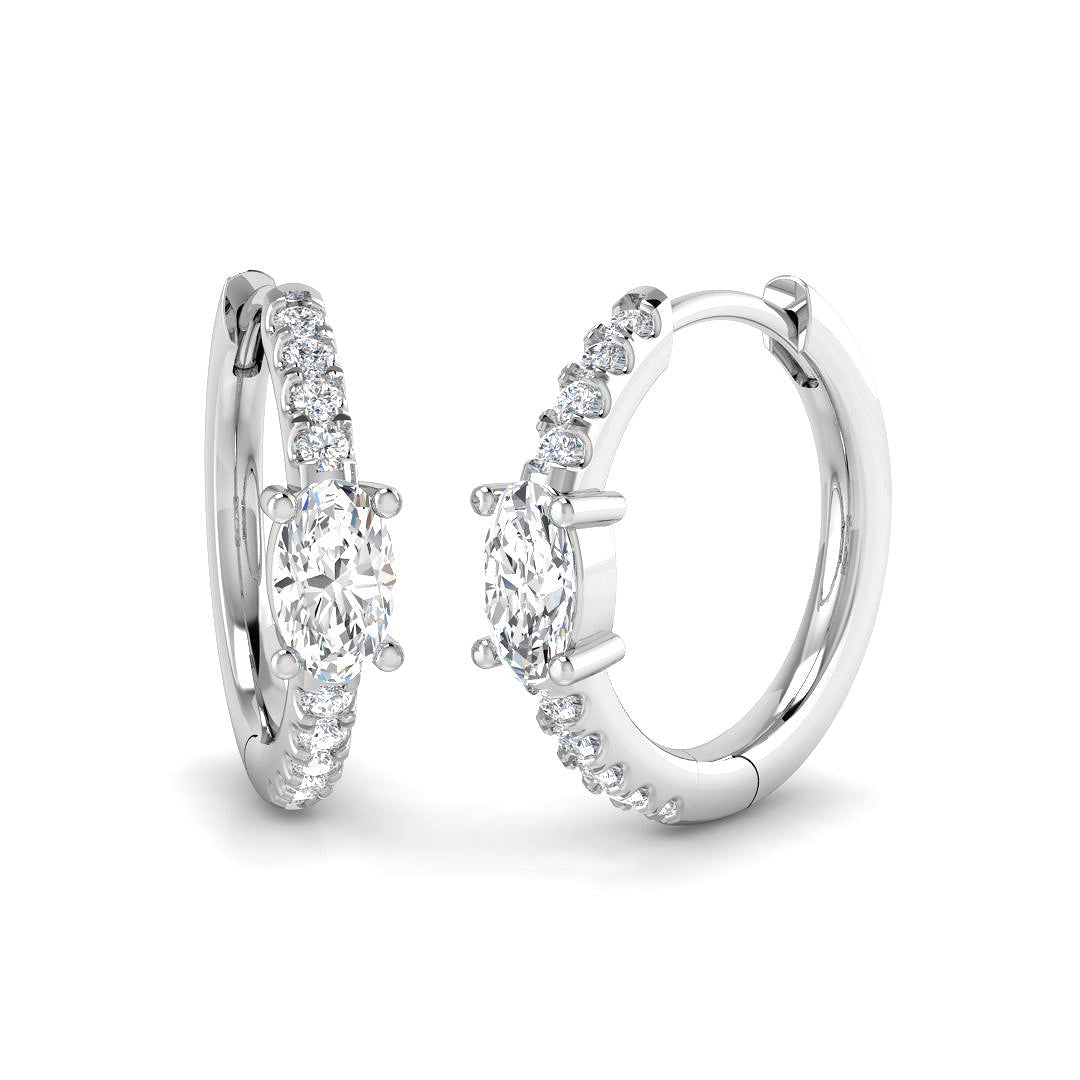Hoop Earrings - Luthy Gold 0.5ct To 1ct Elegant