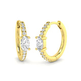 Hoop Earrings - Luthy Gold 0.5ct To 1ct Elegant
