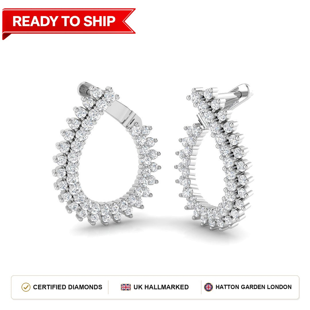 Lab grown diamond earring