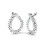 0.95ct Lab Diamond Round Cut Stud Earrings in 9K White Gold
