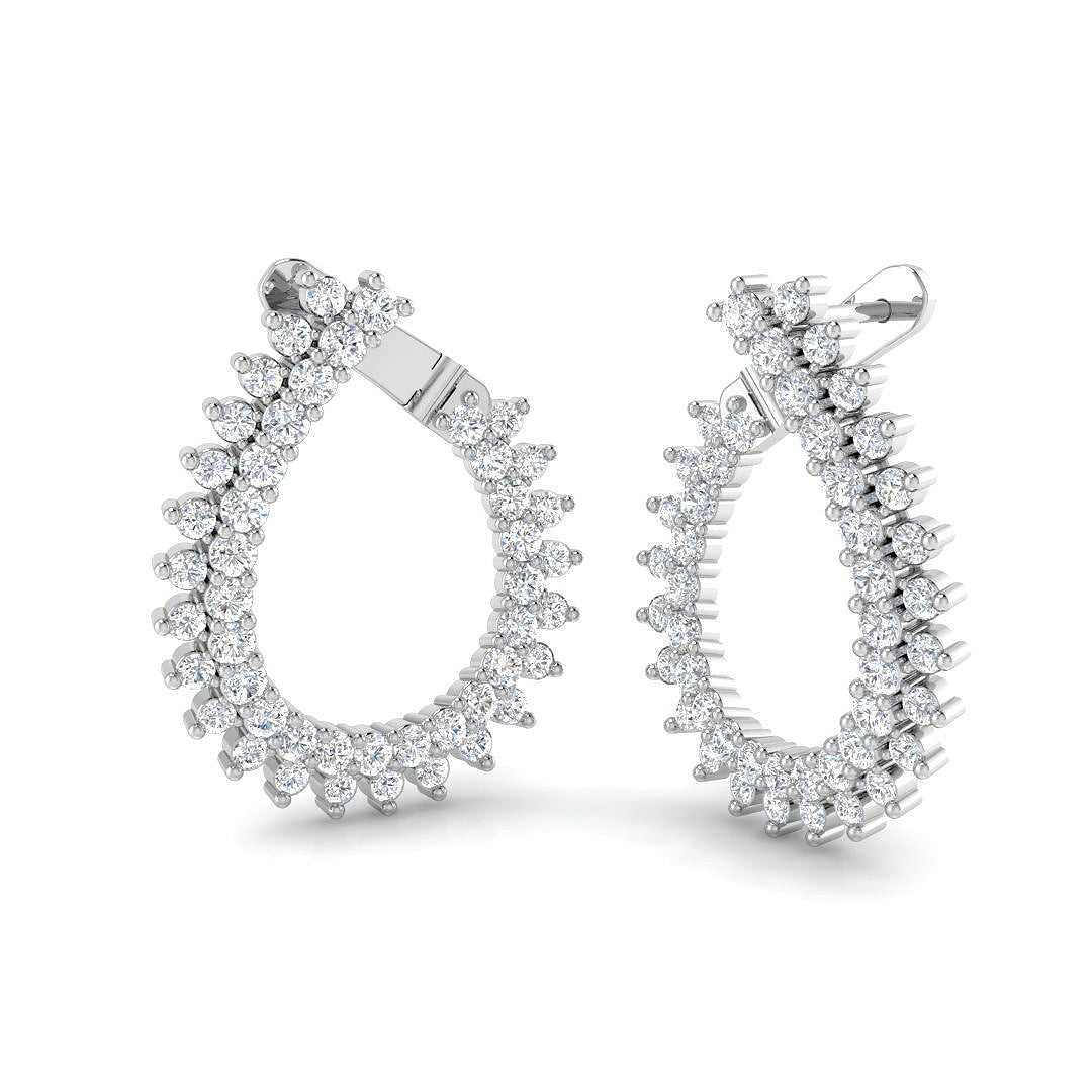 2.02ct Lab Diamond Round Cut Stud Earrings in 9K White Gold