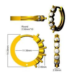 0.60 Carat D-E/VS Lab Grown Diamond Hoops Earrings 9k Yellow Gold Ready To Ship