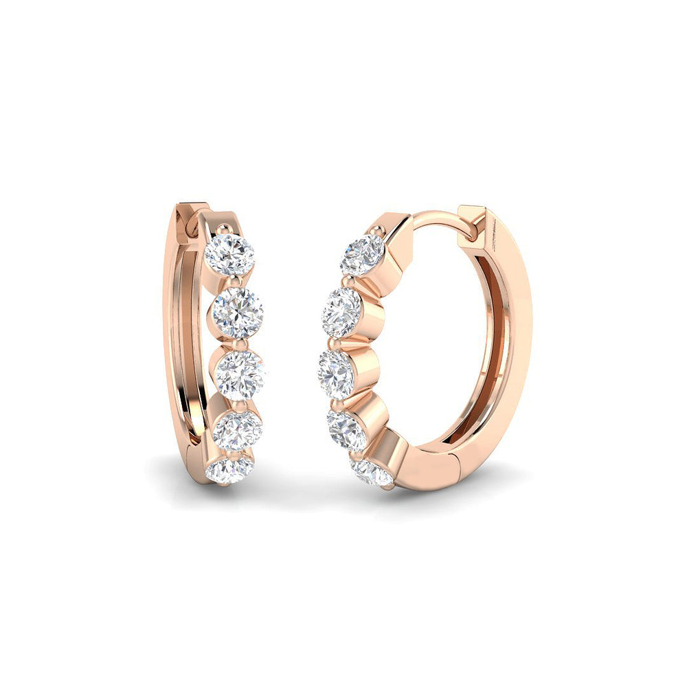Hoop Earrings - Lutoy Gold 0.5ct Luxury Diamond Elegant