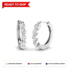 Lab grown diamond earring