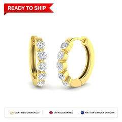 Lab grown diamond earring