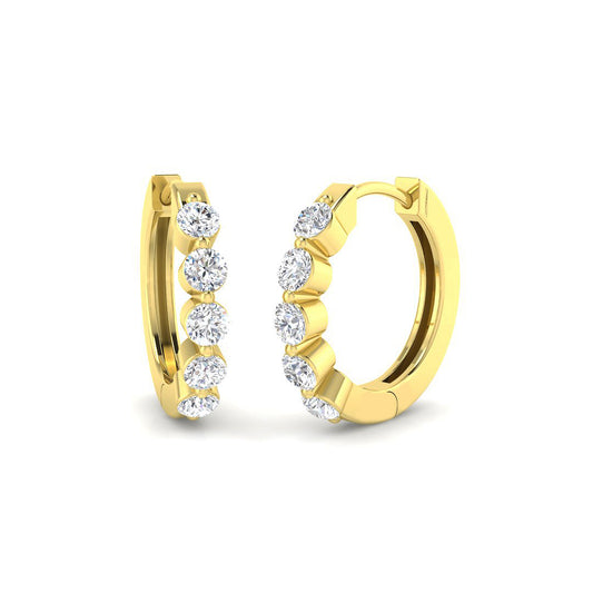 Hoop Earrings - Lutoy Gold 0.5ct Luxury Diamond Elegant