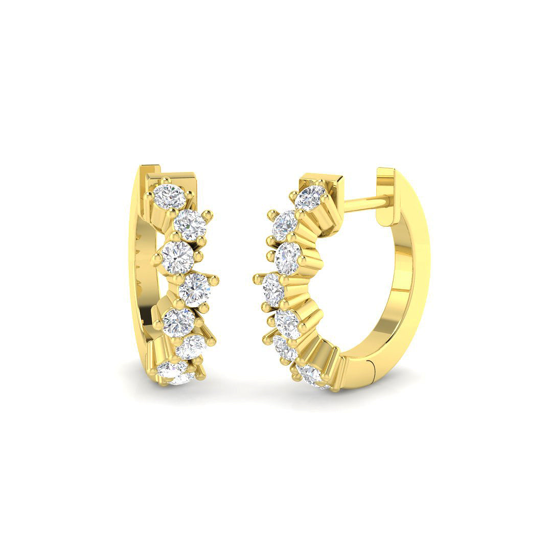 Hoop Earrings - Lutty Gold 0.5ct Luxury Diamond Elegance