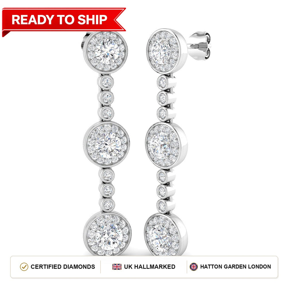 Lab grown diamond earring