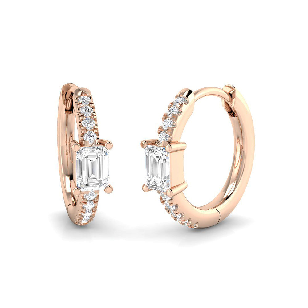 Hoop Earrings - Lutly Gold 0.5ct to 1ct Elegant Luxury Design